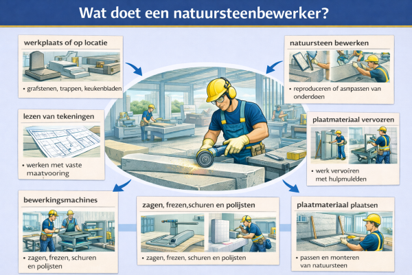 Alles over het beroep natuursteenbewerker Wat doet een natuursteenbewerker